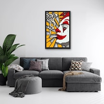 Sigara İçen Palyaço Metal Tablo 43x65 Cm Çok Renkli