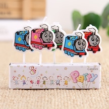 Vıp Thomas Bırthday Candle Thomas Pasta Mumu 5 Adet Thomas Doğum Günü Mumu Thomas Doğum Günü Mumları