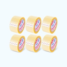 Nuga 57 Mm X 100 Mt Şeffaf Koli Bandı Hotmelt Red 6 Adet Diğer