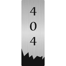 Metal Departman Kapı İsimliği, Yönlendirme Levhası 404 Dikey 7x20 Cm Gümüş Renk