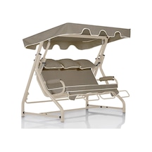 Salvia 3 Kişilik Bahçe Balkon Salıncağı - Kum Rengi / Panayır Krem Panayır Krem