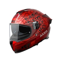 Kapalı Kask Hawk Evo Sv C5 Let's Ride Mat Kırmızı Çok Renkli