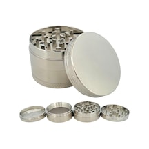 Grınder Parçalayıcı Metal Baharat Öğütücü Herb Spice 4 Katmanlı 40mm / 50mm / 63mm Gumus Grı, 63mm Çok Renkli