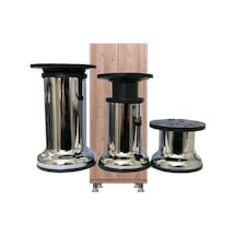 Ayarlı Metal Dolap Vestiyer Komidin Baza Ayağı - 5 Cm 4 Adet Kahverengi Diğer