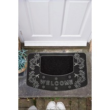 BENVIDO GRİ 45x70 cm İç ve Dış Kapı Önü Paspası Pvc Kaymaz Taban