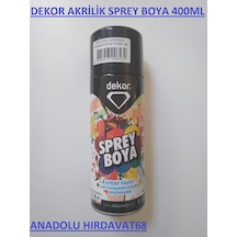 Dekor 400 ML Akrilik Sprey Boya Parlak Siyah Renk