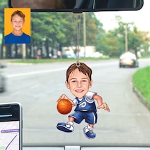 Kişiye Özel Basketbolcu Çocuk Araba Dikiz Ayna Süsü