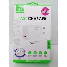 Yk Desıgn Yk-sr91 45w Type-c Turbo Ev Tipi Şarj Aleti Beyaz