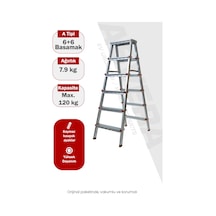 Asvera 6+6 Çift Çıkışlı Profil Merdiven