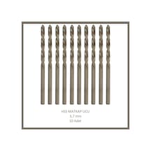 Hss Matkap Ucu 3,7 Mm, Metal, Ahşap, Plastik İçin 10 Adet