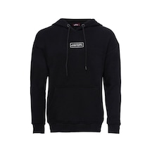 Wessi Kapşonlu Baskılı Siyah Erkek Sweat Siyah