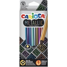 Carioca 12 Renk Metalik Kuru Boya Seti Çok Renkli