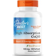 Doctor's Best High Absorption Coq10 With Bioperine 100 Mg 120 Softgels Usa Menşeii Dmmedicineden
