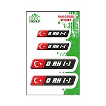 Kan Grubu Iı 0 Rh - Siyah Dörtlü Damla Etiket Standart