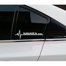 Nissan Navara Yan Cam Sticker Oto Kapı Çıkartma 20Cmx7Cm