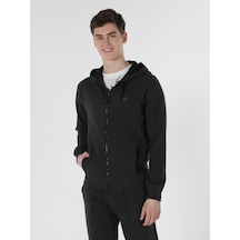 Colin's Slim Fit Kapüşonlu Antrasit Erkek Ceket CL1056951_Q1.V2_ANM Antrasit Melanj