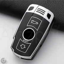 Bmw E60 E61 E70 E81 E87 E90 E91 E92 X1 X5 X3 1 3 5 6 Z4 M3 M5 Tpu Anahtar Kılıfı Siyah Gümüş