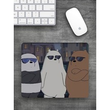 Ayılar Baskılı Dikdörtgen Mouse Pad