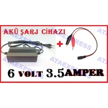 3.5 Amper 6 Volt Aküler Için Şarj Cihazı Şarz Adaptör (439219086)