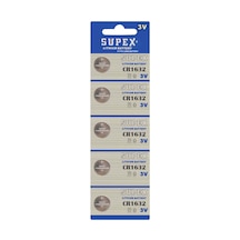Supex CR1632 3V Lityum Düğme Pil 5'li
