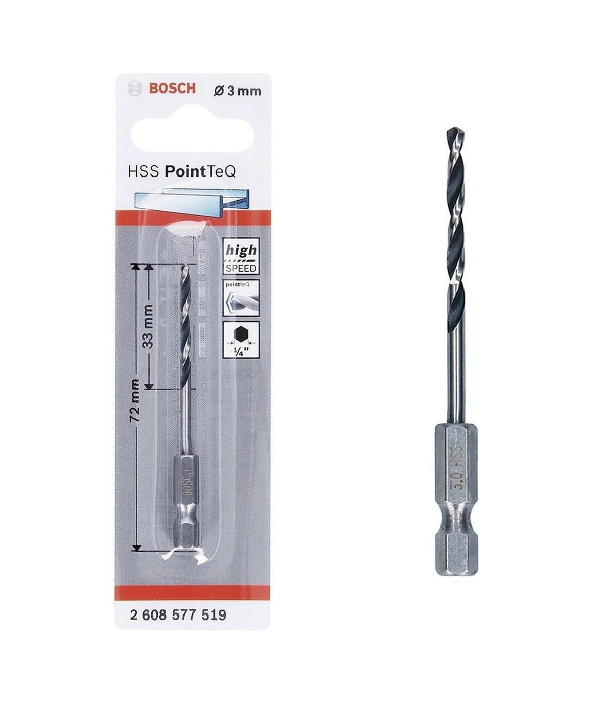 Pointteq Altıgen Şaftlı Hss Matkap Ucu 3 Mm - Mg-581961