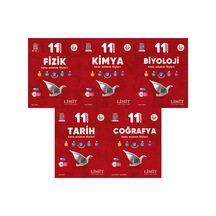 Limit 2027 11. Sınıf Fizik + Kimya + Biyoloji + Tarih + Coğrafya Konu Anlatım Föyleri Seti 5 Kitap Maarif Model