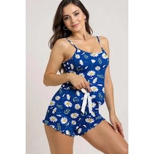 Hello Papana Hello Papana Papatya Desenli Mavi Askılı Şortlu Pijama Takımı Çok Renkli Hello Papana Hello Papana Papatya Desenli Mavi Askılı Şortlu Pijama Takımı Çok Renkli