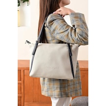 Just Polo Kadın Büyük Valiz Boy Ayarlanabilir Askılı Lüks El & Omuz Çantası Shoulder Bag Lacivert Taş