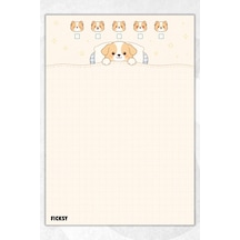 A5 Bloknot Kareli Defter - 50 Yaprak - Memopad - Notepad - Not Defteri - Not Kağıdı - 3694 Çok Renkli