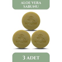 Sabunal Aloe Vera Sabunu 3 Adet - Nemlendirici ve Yatıştırıcı Bitkisel Sabun