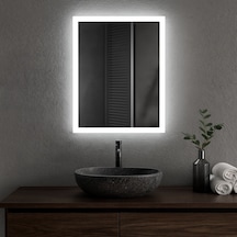 40x60 Cm Lumasquare Led Dokunmatik Banyo Aynası - Beyaz Işık 6500k Beyaz