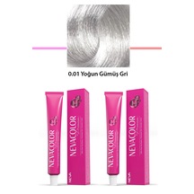 Neva Color Premium Saç Boyası 0.01 Yoğun Gümüş Gri 2'li