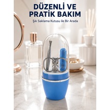Mavi - 654 - Tırnak Bakım Seti Çok Amaçlı Manikür - Spt-gld - Pedikür Kiti