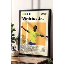 Vinicius Junior Çerçeveli Tablo - Dekoratif Çerçeveli Futbolcu Poster Tablo