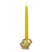 Mumluk Şamdan Tealight Ve İnce Mum Uyumlu Kesik Model - Altın