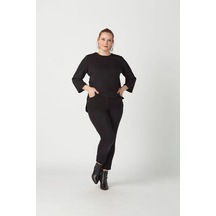 P001S Düz Renk Tam Kalıp Dar Paça Kot Pantolon Siyah P001S Düz Renk Tam Kalıp Dar Paça Kot Pantolon Siyah