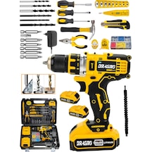 Dragro Germany DRG-HN58 Tecnology Metal Şanzıman Çift Bakır Sargı Akülü Vidalama Matkap Yardmcı Set2