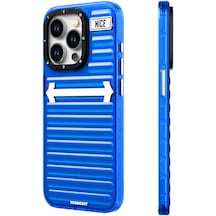 İphone 15 Pro Max Uyumlu Kılıf Youngkit Luggage Firefly Serisi Kapak Mavi