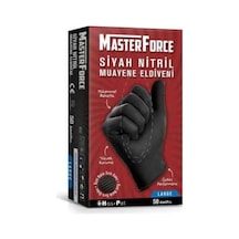 Master Force Siyah Nitril Eldiven 50'Li -L Beden