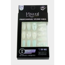 Misyul Taşlı Takma Tırnak 24 Adet