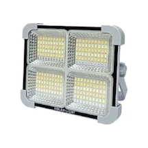 Güneş Enerjili Solar 200w Led Projektör Taşınabilir Sarı Beyaz Ve Çakar Işık Lamba