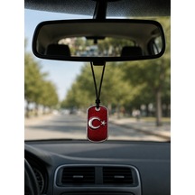 Ay Yıldız Detaylı Türk Bayrağı Tasarımlı Dikiz Aynası Araba Süsü Şık Araç Aksesuarı
