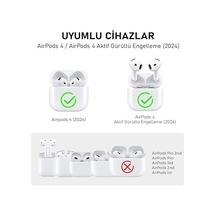 Airpods 4.nesil/anc Liquid Silicone Lansman Pembe Airpods 4 İle Uyumlu Kılıf - Pembe