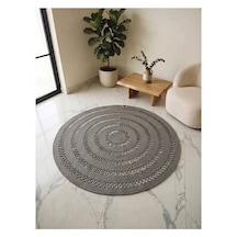 Nakkaş Home 120x120 Jüt Yuvarlak Grey Kilim