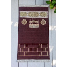 Kabe Motifli Şönil Seccade - Bordo