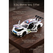 1:24 Ölçek Bmw M4 Dtm Beyaz Diecast Metal Model Araba Açılabilir Kapı Ve Kaput Çok Renkli