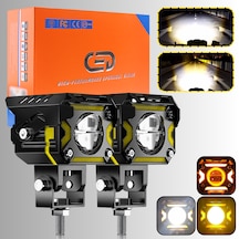 Ultra Parlak Led Motosiklet Ve Off Road Sis Farı Çakarlı 4 Modlu