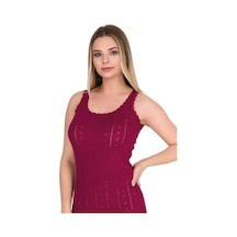 Kit İç Giyim Berrak 8049 5'li %100 Pamuk Kalın Askılı Kadın Atlet Bordo