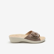 6004-taupe Terlik Kadın T5 K40 Ge Fly Flot Cloth Slipper Cloth Taupe Rovere