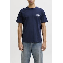 Jack & Jones Erkek T Shirt 12288113 Lacivert Lacivert